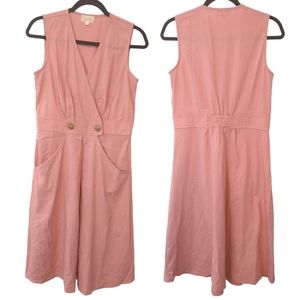 Field Day Winona Linen Blend Pink Dress. Medium
